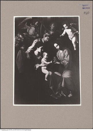 Vorderseite von Sopr. BAS NA [https://www.deutsche-digitale-bibliothek.de/content/lizenzen/rv-ez/] Die mystische Vermählung der heiligen Katharina von Alexandrien mit Christus - Gesamtansicht, bh074281_recto. Foto.