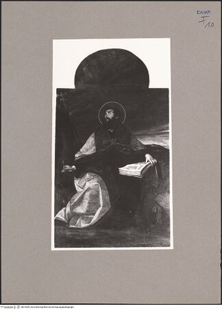 Vorderseite von Sopr. BAS NA [https://www.deutsche-digitale-bibliothek.de/content/lizenzen/rv-ez/] Heiliger Bischof (Heiliger Augustinus?) - Gesamtansicht, bh074289_recto. Foto.