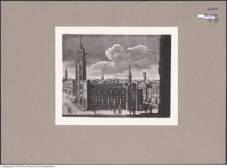 Vorderseite von Sopr. BAS NA [https://www.deutsche-digitale-bibliothek.de/content/lizenzen/rv-ez/] Stadtlandschaft mit Kathedrale - Gesamtansicht, bh074290_recto. Foto.