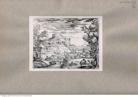 Vorderseite von  [http://creativecommons.org/publicdomain/mark/1.0/] Landschaft mit drei Spielenden - , bh074614. Foto.