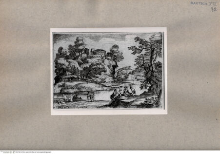 Vorderseite von  [http://creativecommons.org/publicdomain/mark/1.0/] Landschaft mit einem Fluss - , bh074616. Foto.