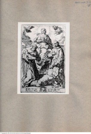 Vorderseite von  [http://creativecommons.org/publicdomain/mark/1.0/] Die Madonna mit Heiligen - , bh074639. Foto.