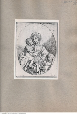 Vorderseite von  [http://creativecommons.org/publicdomain/mark/1.0/] Die Madonna mit Kind und dem Johannesknaben - , bh074642. Foto.