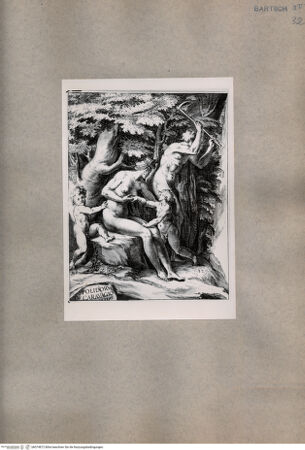 Vorderseite von  [http://creativecommons.org/publicdomain/mark/1.0/] Adam und Eva arbeiten auf dem Feld - , bh074872. Foto.