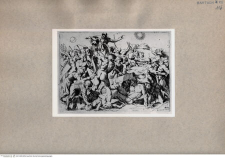 Vorderseite von  [http://creativecommons.org/publicdomain/mark/1.0/] Josua befiehlt der Sonne und dem Mond still zu stehen - , bh074880. Foto.