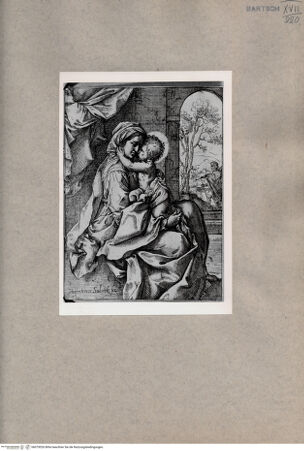 Vorderseite von  [http://creativecommons.org/publicdomain/mark/1.0/] Madonna mit Kind - , bh075026. Foto.