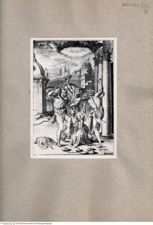 Vorderseite von  [http://creativecommons.org/publicdomain/mark/1.0/] Martyrium des heiligen Stephanus - , bh075283. Foto.