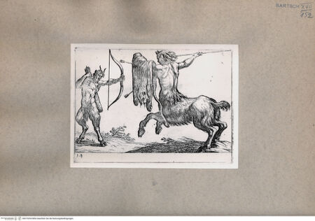 Vorderseite von  [http://creativecommons.org/publicdomain/mark/1.0/] Kampf zweier Kentauren - , bh075294. Foto.