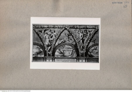 Vorderseite von  [http://creativecommons.org/publicdomain/mark/1.0/] Detail der Fresken Raffaels in der Farnesina - , bh075315. Foto.