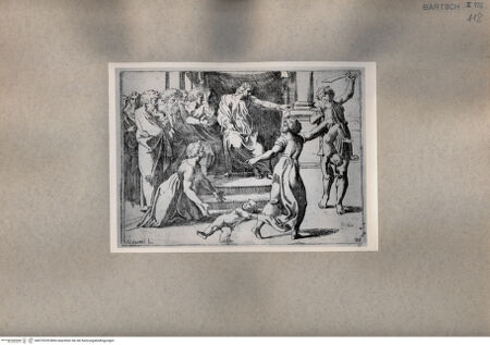 Vorderseite von  [http://creativecommons.org/publicdomain/mark/1.0/] Das Urteil Salomos - , bh075339. Foto.