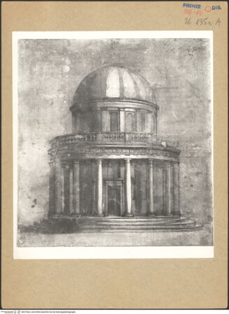 Vorderseite von Sopr. BAS FI [https://www.deutsche-digitale-bibliothek.de/content/lizenzen/rv-ez/] San Pietro in Montorio - , bh075362_recto. Foto.