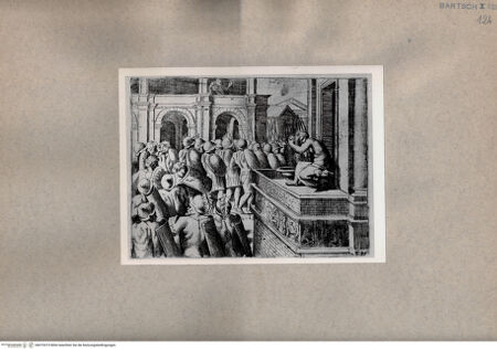 Vorderseite von  [http://creativecommons.org/publicdomain/mark/1.0/] David beobachtet Bathseba beim Baden - , bh075373. Foto.