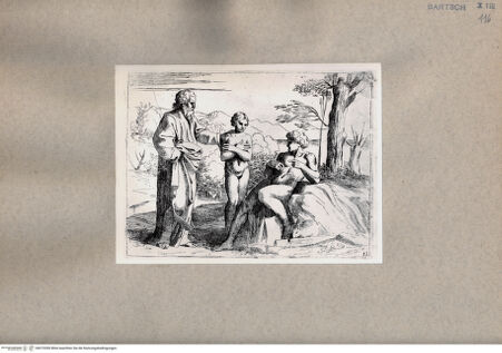 Vorderseite von  [http://creativecommons.org/publicdomain/mark/1.0/] Die Erschaffung von Adam und Eva - , bh075390. Foto.