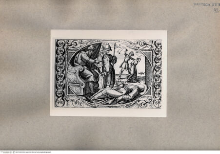 Vorderseite von  [http://creativecommons.org/publicdomain/mark/1.0/] Martyrium der heiligen Bibiana und heiligen Demetria - , bh076363. Foto.