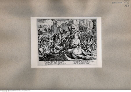 Vorderseite von  [http://creativecommons.org/publicdomain/mark/1.0/] Szene des Gesangs des befreiten Jerusalems (Tasso) - , bh076509. Foto.