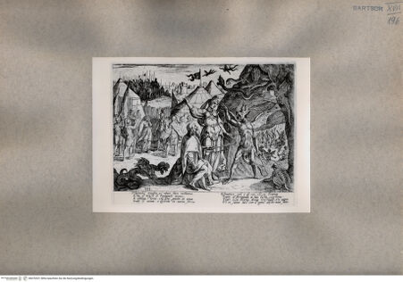 Vorderseite von  [http://creativecommons.org/publicdomain/mark/1.0/] Szene des Gesangs des befreiten Jerusalems (Tasso) - , bh076531. Foto.