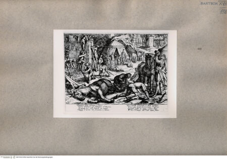 Vorderseite von  [http://creativecommons.org/publicdomain/mark/1.0/] Szene des Gesangs des befreiten Jerusalems (Tasso) - , bh076533. Foto.