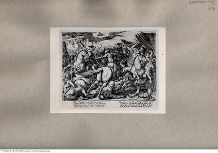 Vorderseite von  [http://creativecommons.org/publicdomain/mark/1.0/] Szene des Gesangs des befreiten Jerusalems (Tasso) - , bh076534. Foto.