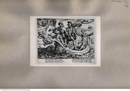 Vorderseite von  [http://creativecommons.org/publicdomain/mark/1.0/] Szene des Gesangs des befreiten Jerusalems (Tasso) - , bh076536. Foto.