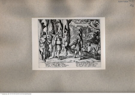 Vorderseite von  [http://creativecommons.org/publicdomain/mark/1.0/] Szene des Gesangs des befreiten Jerusalems (Tasso) - , bh076539. Foto.