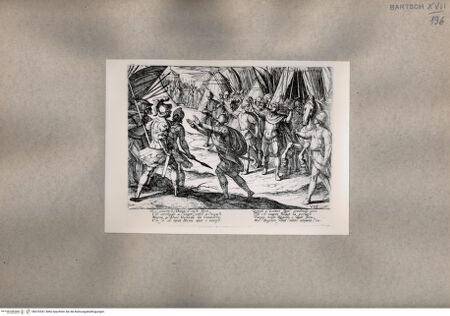 Vorderseite von  [http://creativecommons.org/publicdomain/mark/1.0/] Szene des Gesangs des befreiten Jerusalems (Tasso) - , bh076541. Foto.