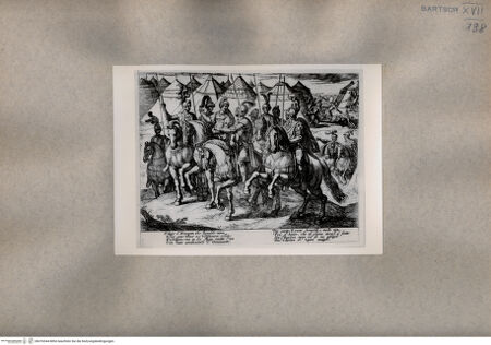 Vorderseite von  [http://creativecommons.org/publicdomain/mark/1.0/] Szene des Gesangs des befreiten Jerusalems (Tasso) - , bh076544. Foto.