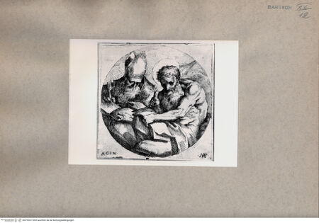 Vorderseite von  [http://creativecommons.org/publicdomain/mark/1.0/] Heliger Petrus und Kirchenvater Hieronymus - , bh076561. Foto.