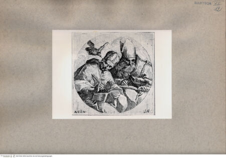 Vorderseite von  [http://creativecommons.org/publicdomain/mark/1.0/] Heiliger Gregor und Heiliger - , bh076562. Foto.