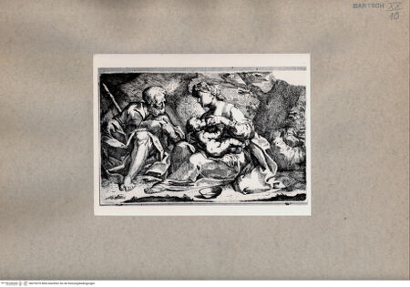 Vorderseite von  [http://creativecommons.org/publicdomain/mark/1.0/] Die Ruhe auf der Flucht nach Ägypten - , bh076570. Foto.