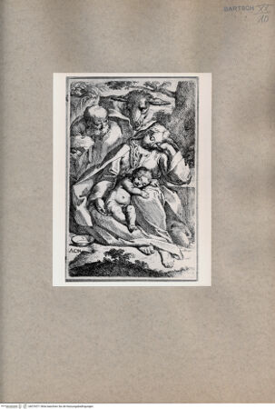 Vorderseite von  [http://creativecommons.org/publicdomain/mark/1.0/] Die Ruhe auf der Flucht nach Ägypten - , bh076571. Foto.