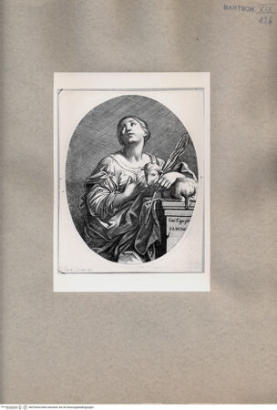 Vorderseite von  [http://creativecommons.org/publicdomain/mark/1.0/] Heilige Agnes, heilige Cäcilie - , bh076634. Foto.