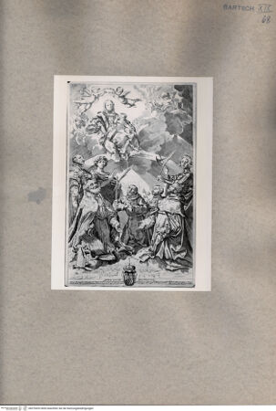 Vorderseite von  [http://creativecommons.org/publicdomain/mark/1.0/] Madonna mit Kind und Heiligen - , bh076693. Foto.