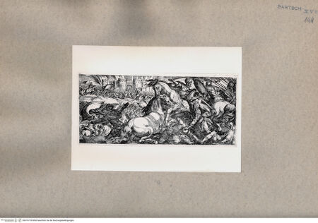 Vorderseite von  [http://creativecommons.org/publicdomain/mark/1.0/] Schlachtszene - , bh076725. Foto.