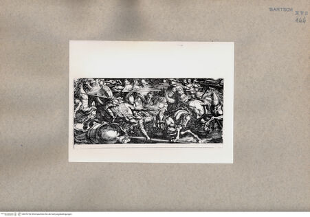 Vorderseite von  [http://creativecommons.org/publicdomain/mark/1.0/] Schlachtszene - , bh076726. Foto.