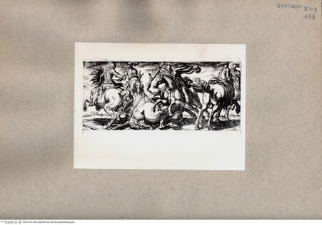 Vorderseite von  [http://creativecommons.org/publicdomain/mark/1.0/] Schlachtszene - , bh076733. Foto.