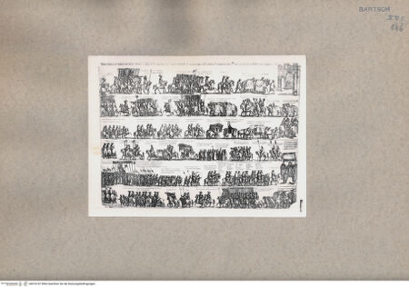 Vorderseite von  [http://creativecommons.org/publicdomain/mark/1.0/] Reiterumzug - , bh076747. Foto.