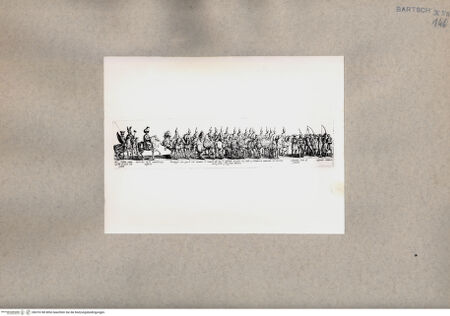 Vorderseite von  [http://creativecommons.org/publicdomain/mark/1.0/] Reiterumzug - , bh076748. Foto.