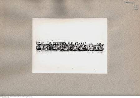 Vorderseite von  [http://creativecommons.org/publicdomain/mark/1.0/] Reiterumzug, Detail - , bh076754. Foto.