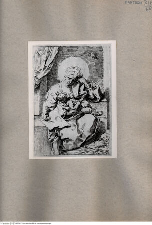 Vorderseite von  [http://creativecommons.org/publicdomain/mark/1.0/] Madonna mit Kind - , bh076877. Foto.