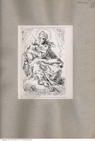 Vorderseite von  [http://creativecommons.org/publicdomain/mark/1.0/] Madonna mit Kind - , bh076878. Foto.