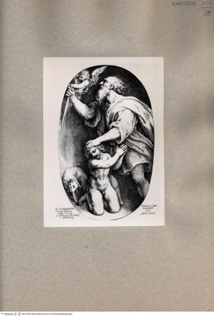 Vorderseite von  [http://creativecommons.org/publicdomain/mark/1.0/] Abrahams Opfer - , bh076903. Foto.