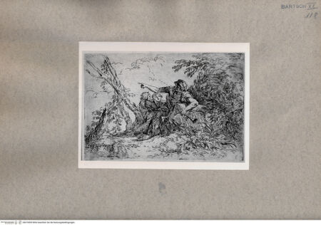 Vorderseite von  [http://creativecommons.org/publicdomain/mark/1.0/] Ein Hirte und zwei weitere Personen - , bh076909. Foto.