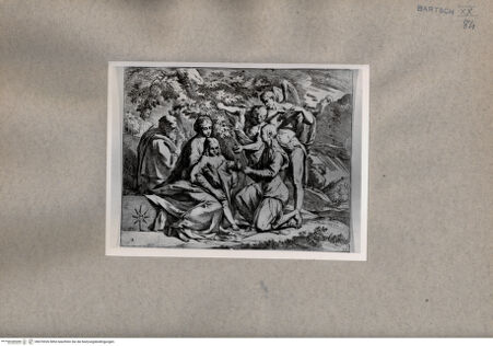 Vorderseite von  [http://creativecommons.org/publicdomain/mark/1.0/] Heilige Familie und Engel - , bh076926. Foto.