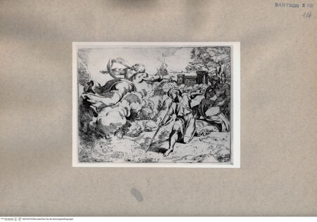 Vorderseite von  [http://creativecommons.org/publicdomain/mark/1.0/] Gott erscheint Isaak und warnt ihn davor nach Ägypten zu ziehen - , bh076978. Foto.