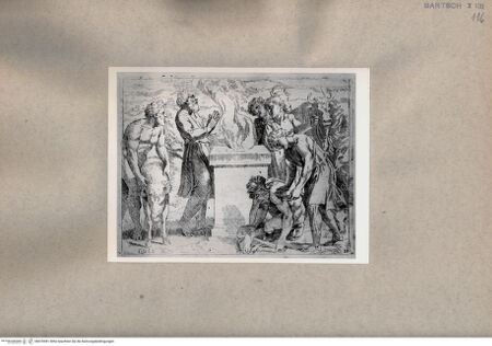 Vorderseite von  [http://creativecommons.org/publicdomain/mark/1.0/] Noahs Dankopfer - , bh076981. Foto.