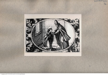 Vorderseite von  [http://creativecommons.org/publicdomain/mark/1.0/] Heiligsprechung der Heiligen Balbina - , bh076985. Foto.