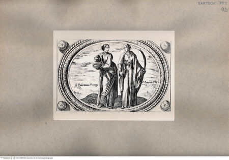 Vorderseite von  [http://creativecommons.org/publicdomain/mark/1.0/] Heilige Pudentiana und heilige Prasseda - , bh076995. Foto.