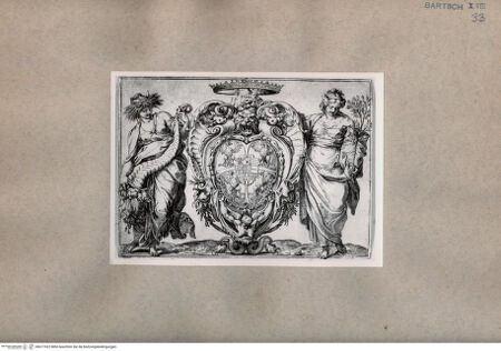 Vorderseite von  [http://creativecommons.org/publicdomain/mark/1.0/] Wappen des Herzogs von Mantua - , bh077022. Foto.