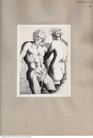 Vorderseite von  [http://creativecommons.org/publicdomain/mark/1.0/] Männlicher und weiblicher Akt - , bh077039. Foto.