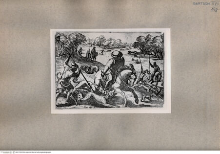 Vorderseite von  [http://creativecommons.org/publicdomain/mark/1.0/] Jagd - , bh077053. Foto.